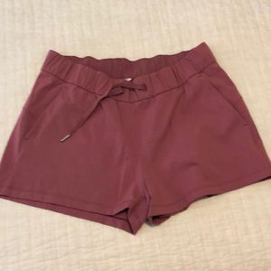 Dark pink lululemon on the fly shorts
